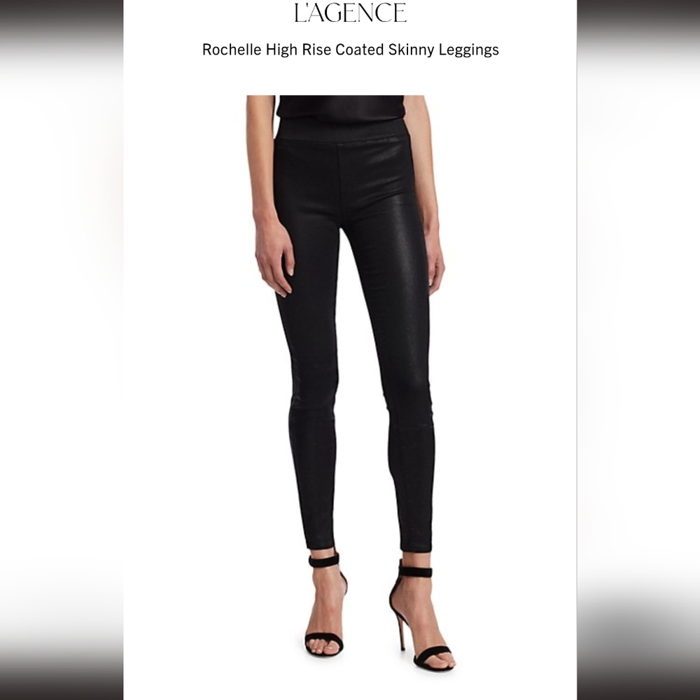 L'Agence Rochelle Pull On Coated Skinny Leggings